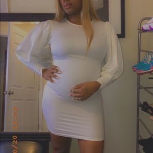 Body con white dress